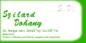 szilard dohany business card